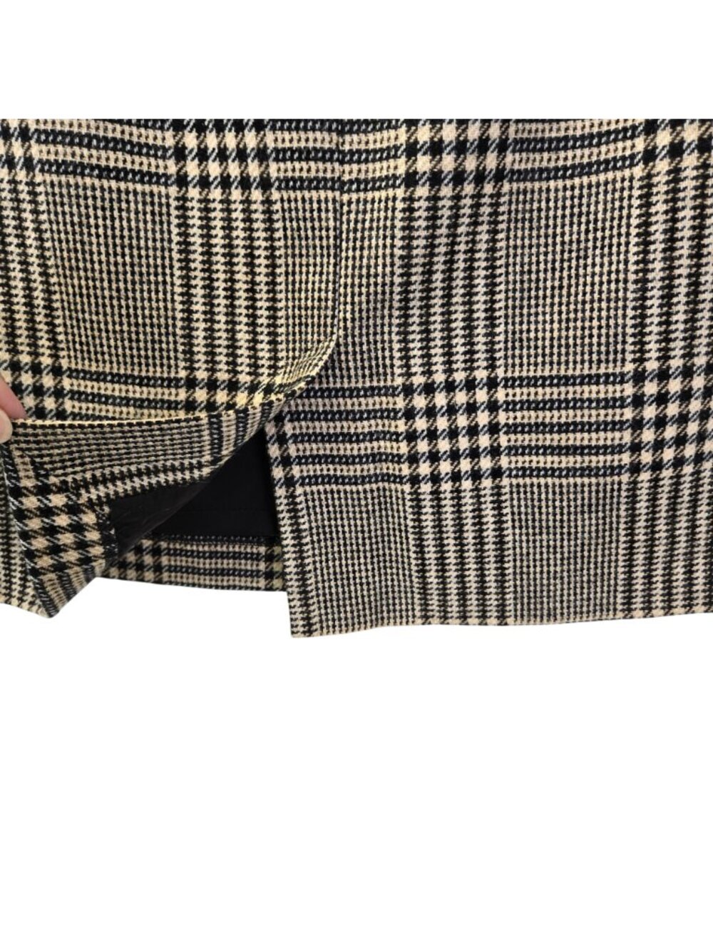 Brooks Brothers 100% Merino Lambswool Glen Plaid Pencil Skirt Size 4P - Picture 6 of 7